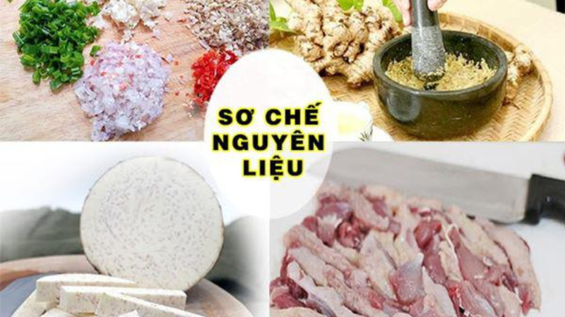 nguyên liệu vịt nấu chao